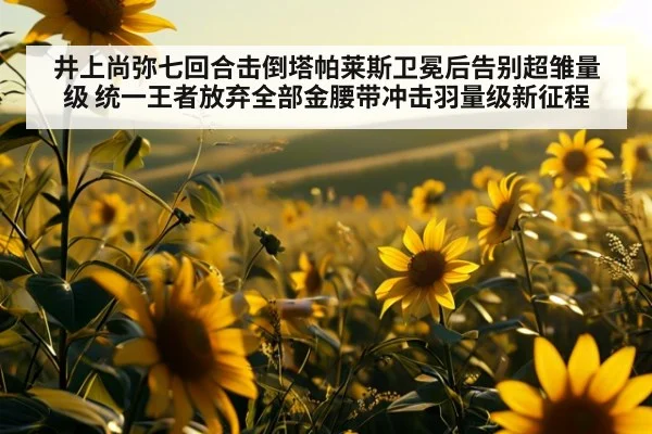井上尚弥七回合击倒塔帕莱斯卫冕后告别超雏量级 统一王者放弃全部金腰带冲击羽量级新征程